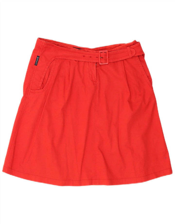 Armani Dame A-Line nederdel US 8 Medium W30 Rød Bomuld