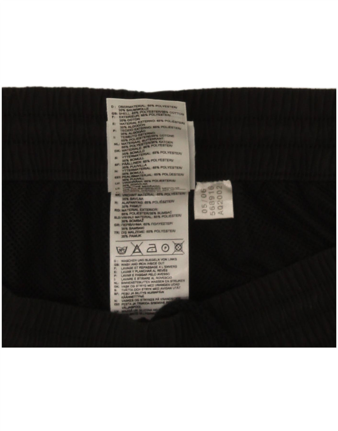 Adidas Sportsshorts til mænd, store sorte polyester