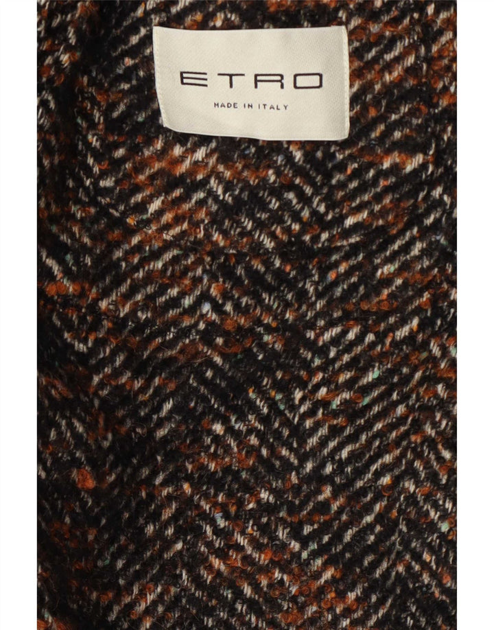 Etro Herre Overfrakke IT 52 XL Brun Sildebensuld Classic