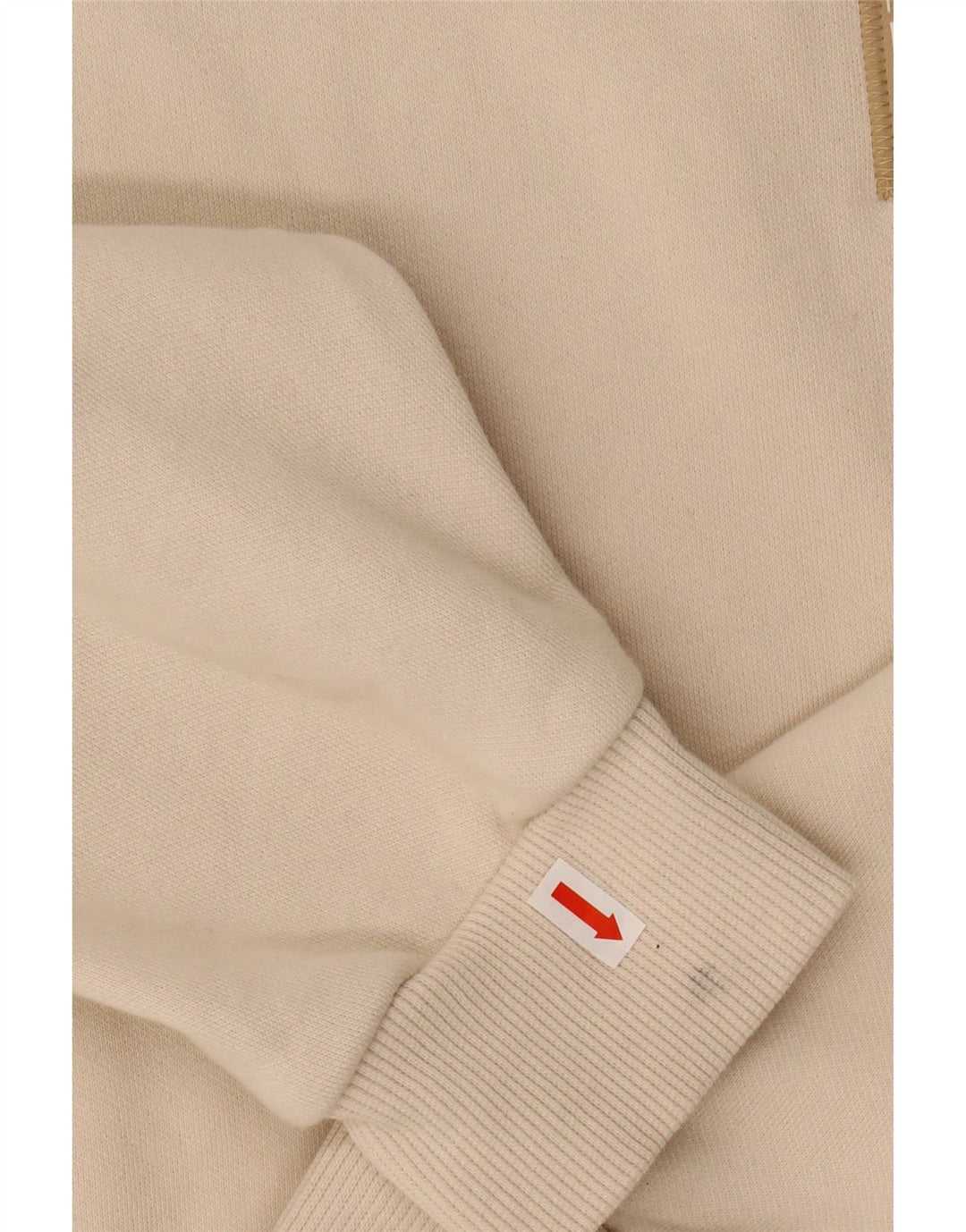 PUMA Womens Sweatshirt Jumper UK 16 Large Beige Cotton