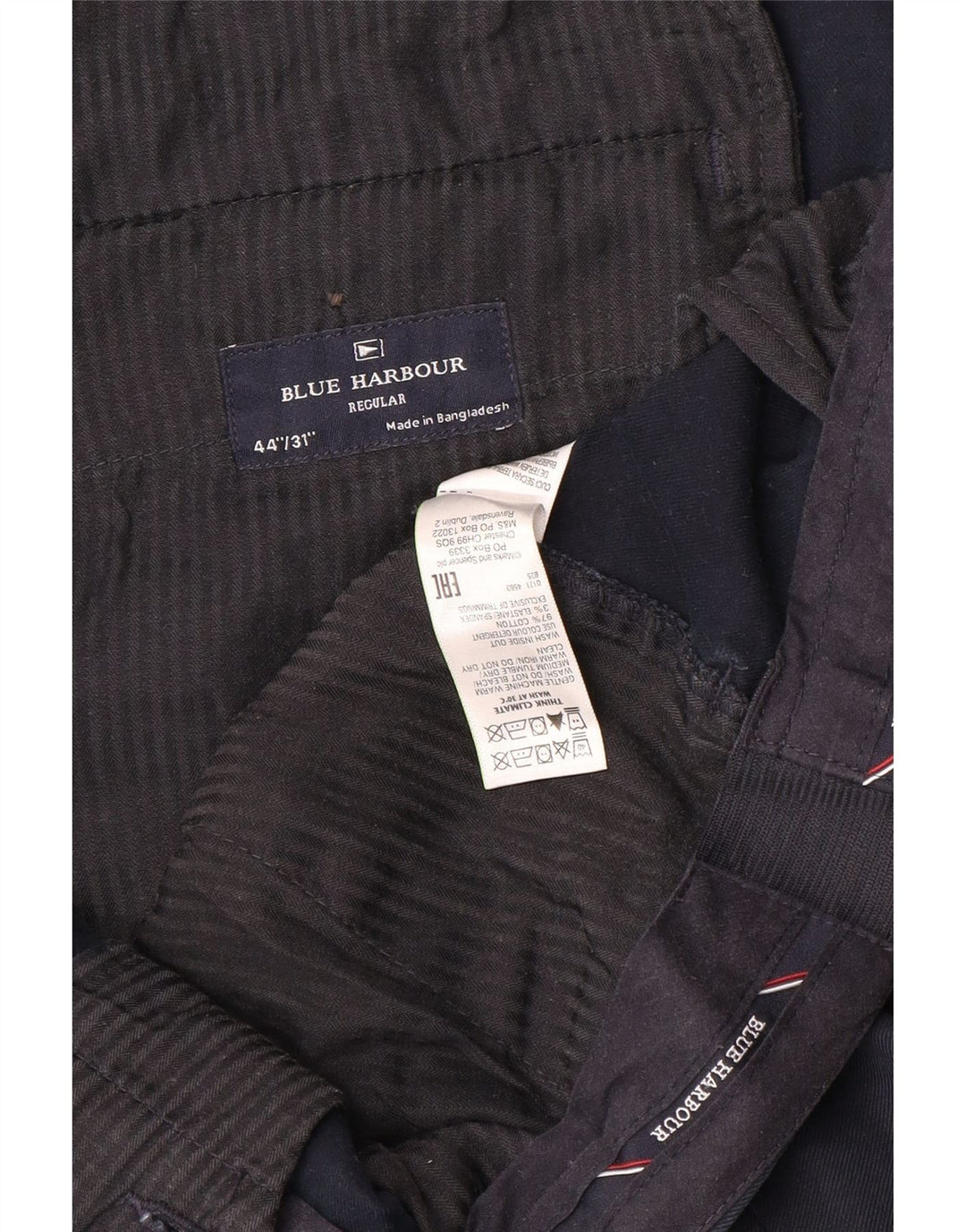 Marks & Spencer Herre Blue Harbor Chinobukser W44 L31 Marineblå
