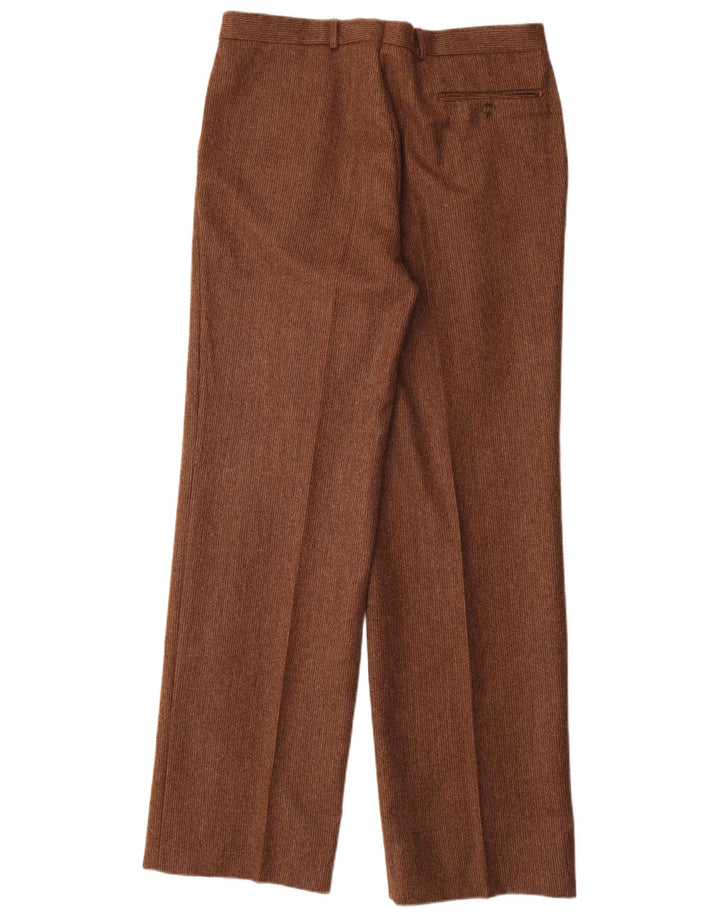 Vintage herre jakkesæt med bukser W32 L33 brun jomfruuld