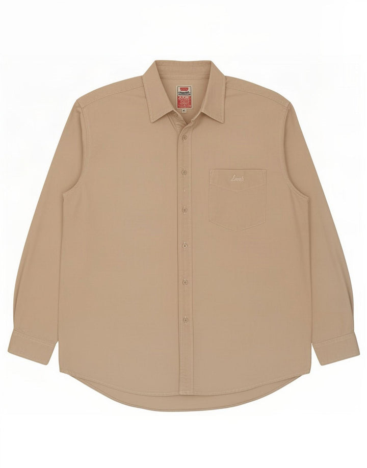 Levi's Herreskjorte Stor Beige Bomuld
