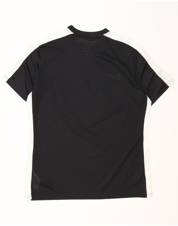 Nike Mens Dri Fit Slim Fit T-Shirt Top XL Black Colourblock Polyester