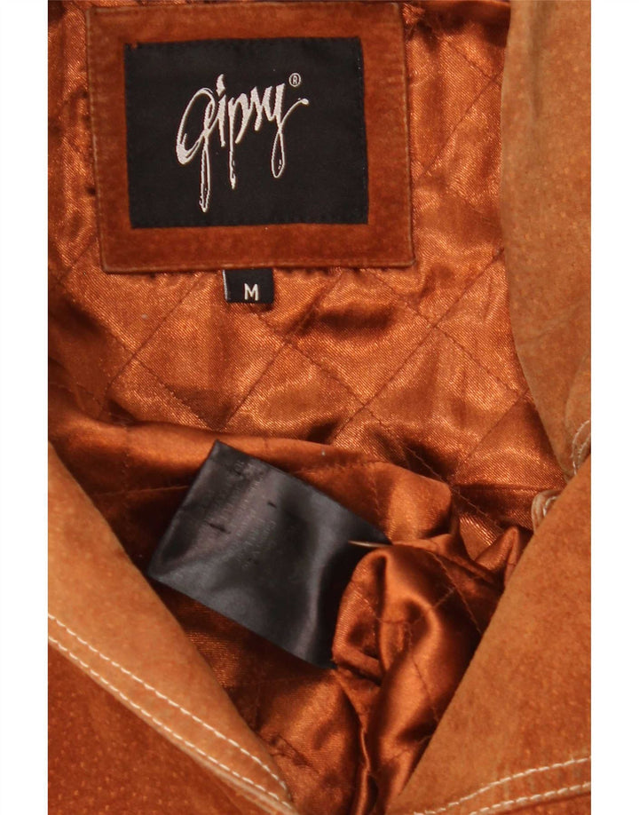 Gipsy Dame Ruskindsjakke UK 14 Medium Brun Læder