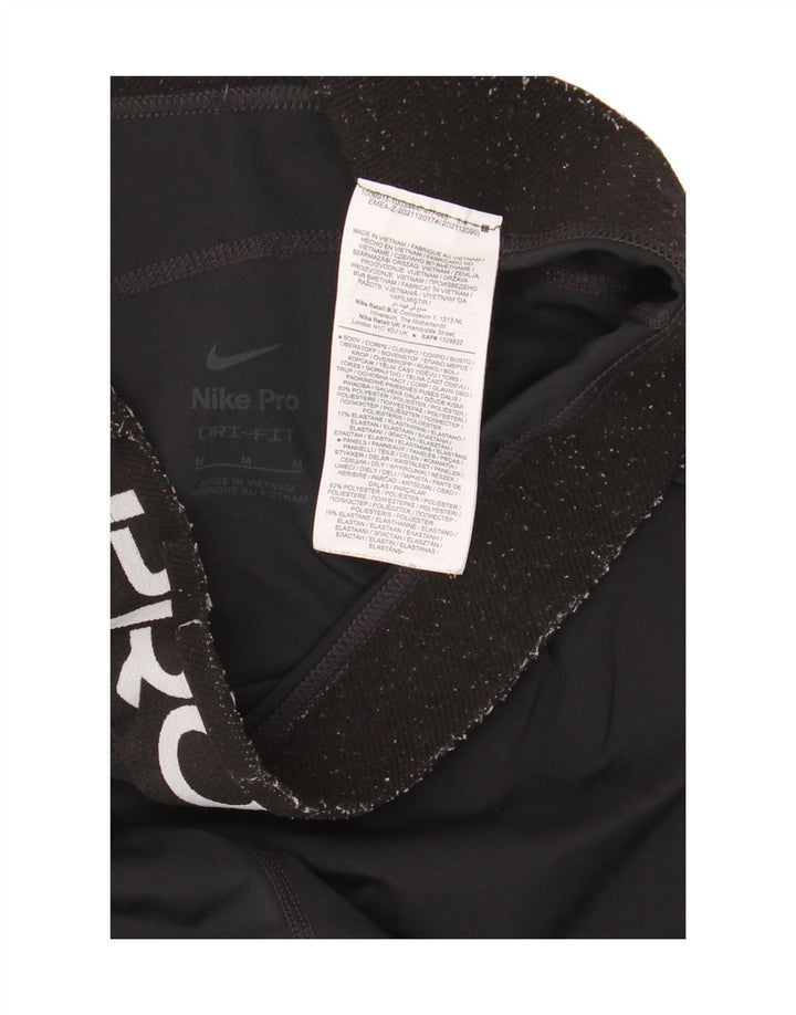 Nike Dame Grafiske Leggings UK 12 Medium Sort Polyester