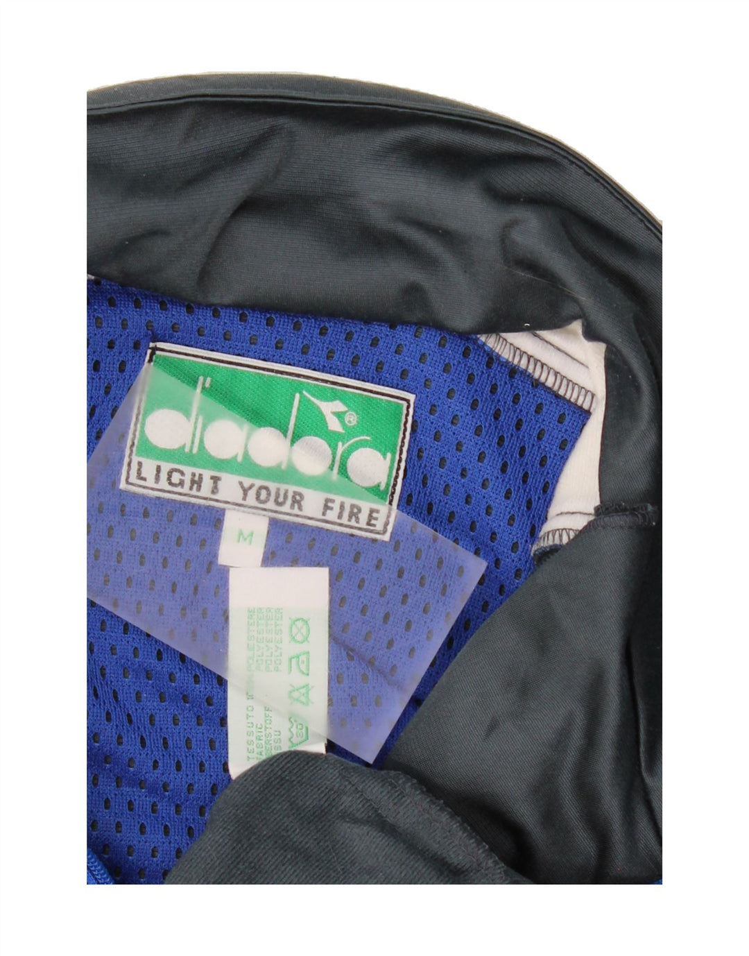 DIADORA Mens Tracksuit Top Jacket Medium Grey Colourblock Polyester Vintage Diadora and Second-Hand Diadora from Messina Hembry 