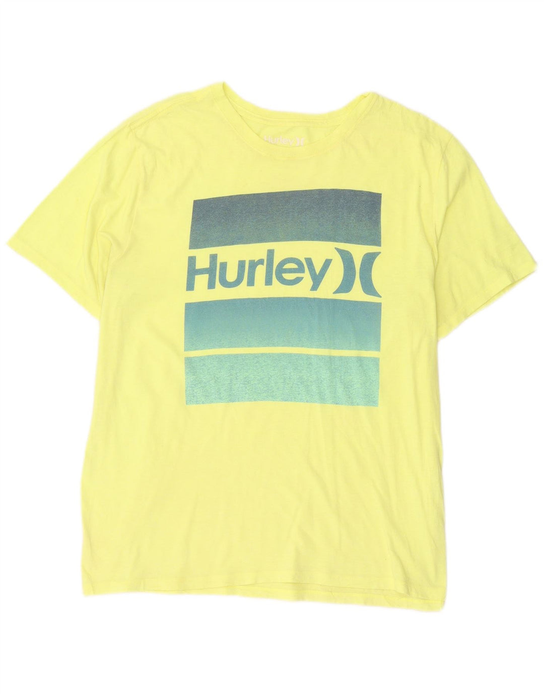 Hurley Herre Grafisk T-Shirt Top Stor Gul Polyester