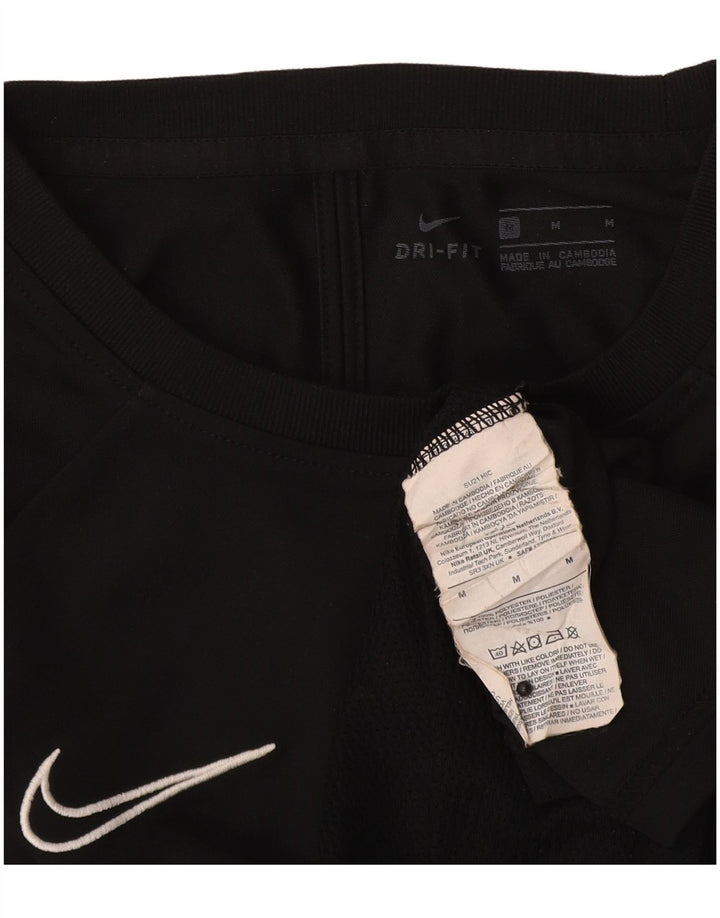 Nike Herre Dri Fit T-shirt Top Medium Sort Colourblock Polyester