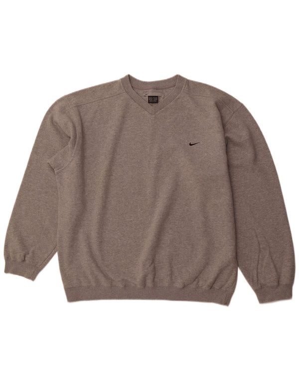 NIKE Sweatshirt-trøje til mænd UK 45/47 XL Grå Bomuld