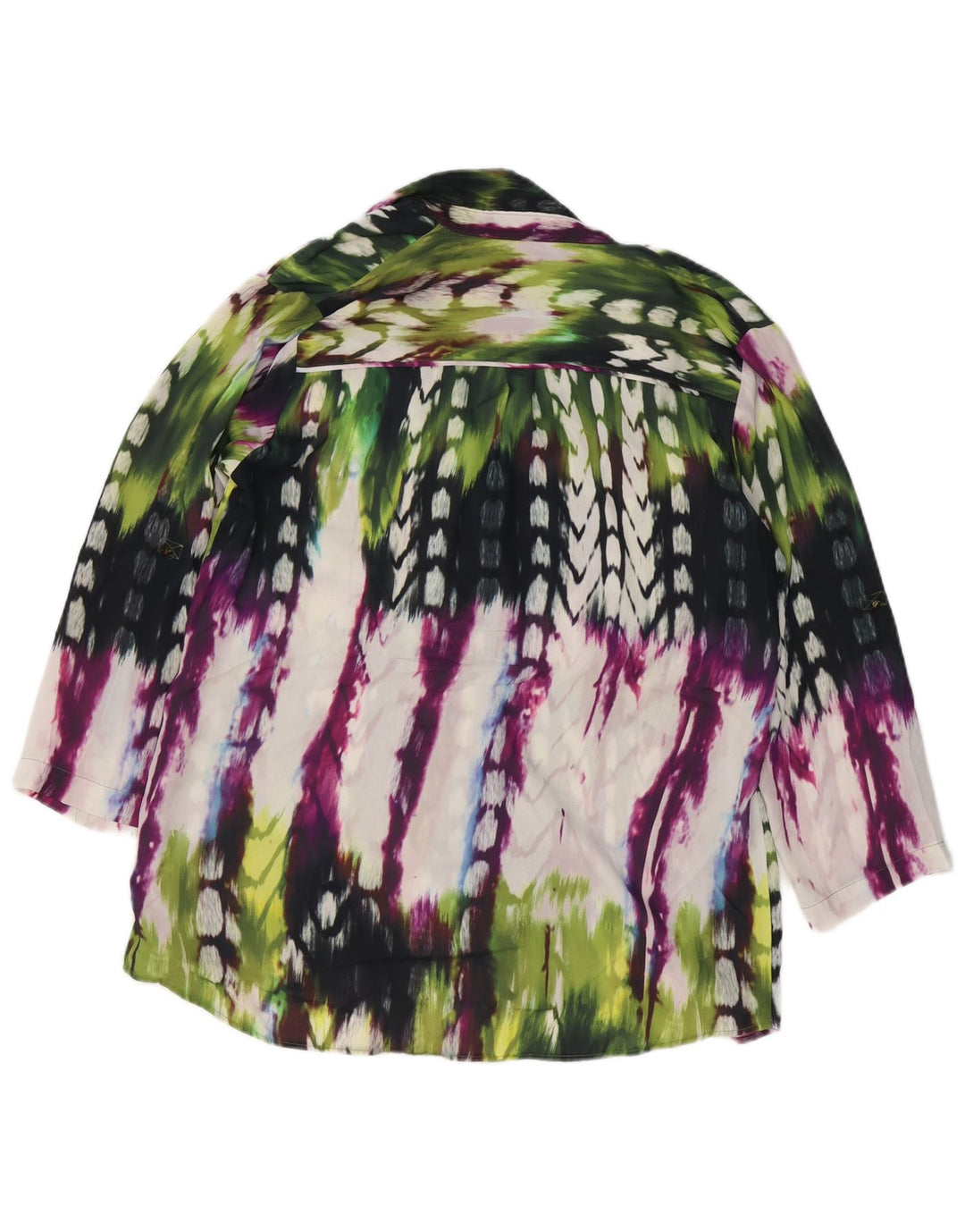 Mossimo Dame Shirt Bluse UK 16 Large Multicolor Tie Dye Polyester