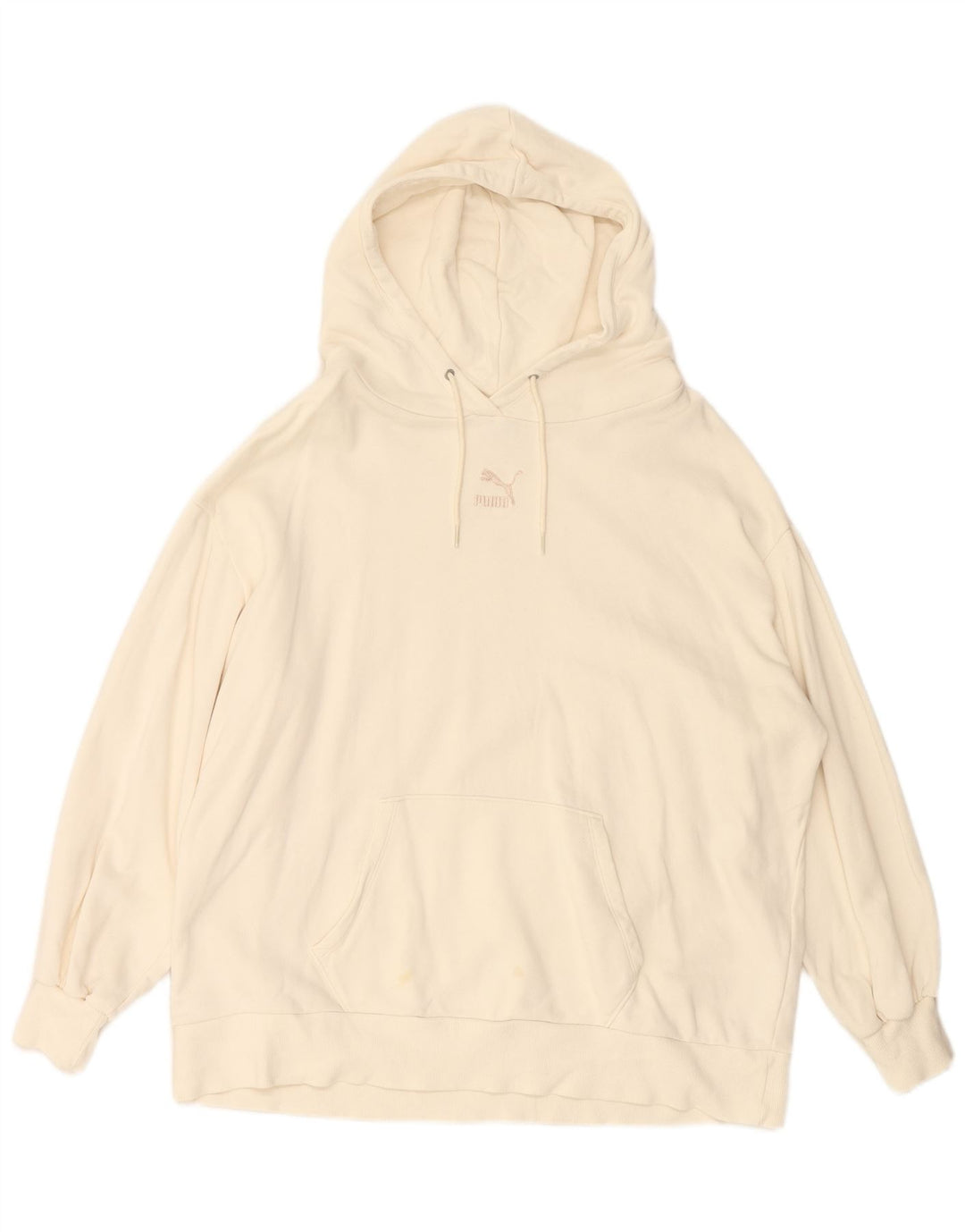 PUMA Oversized hættetrøje til kvinder UK 14 Medium White Bomuld