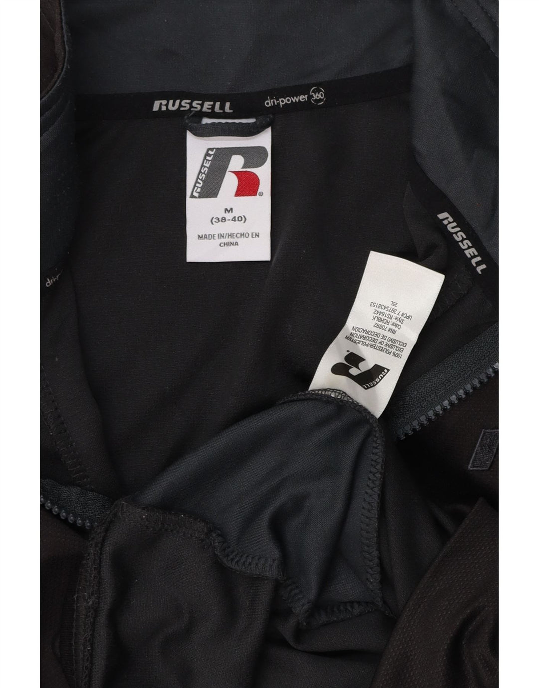 RUSSELL ATHLETIC Træningsdragt til mænd Topjakke UK 38/40 Medium Sort