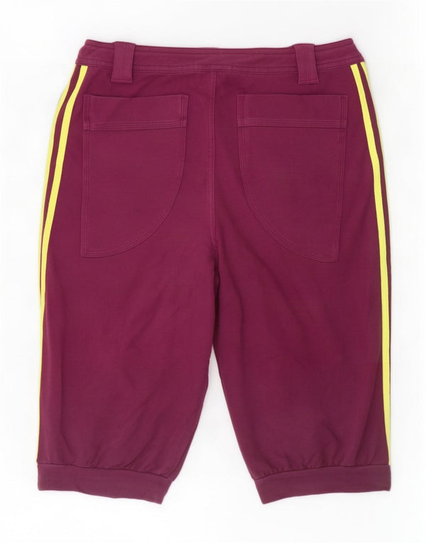 Adidas Dame Bermuda Shorts UK 16 Large W32 Purple Bomuld