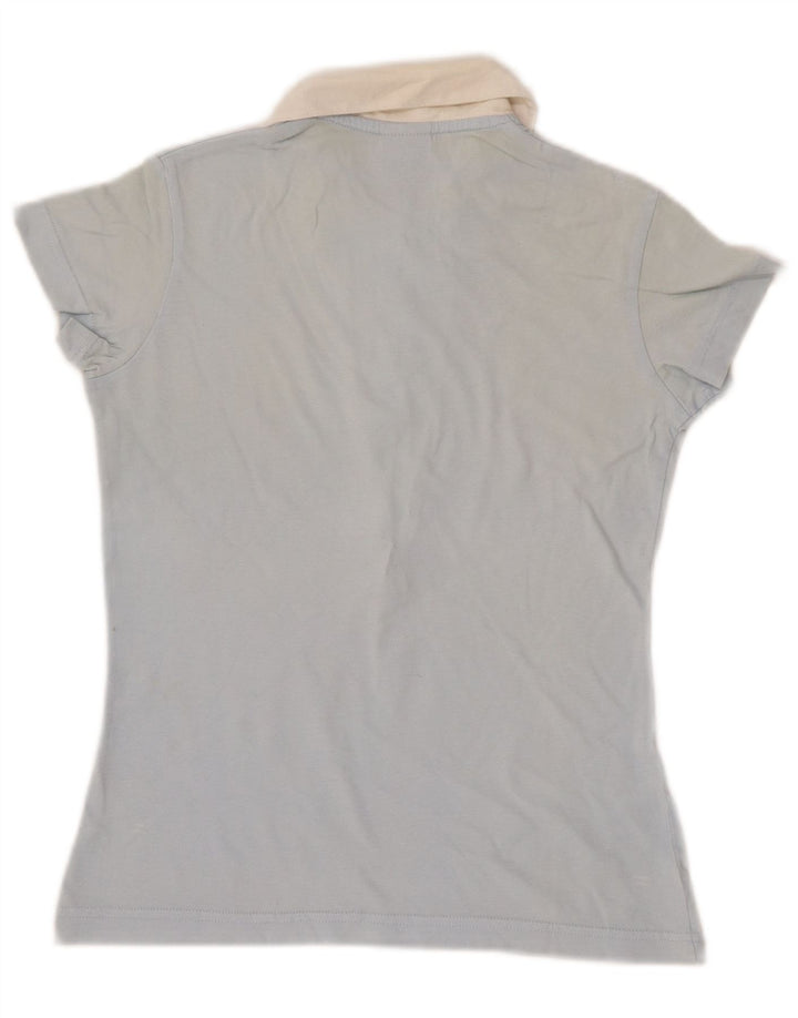 NIKE Dame poloshirt UK 10/12 Medium Blue Colourblock