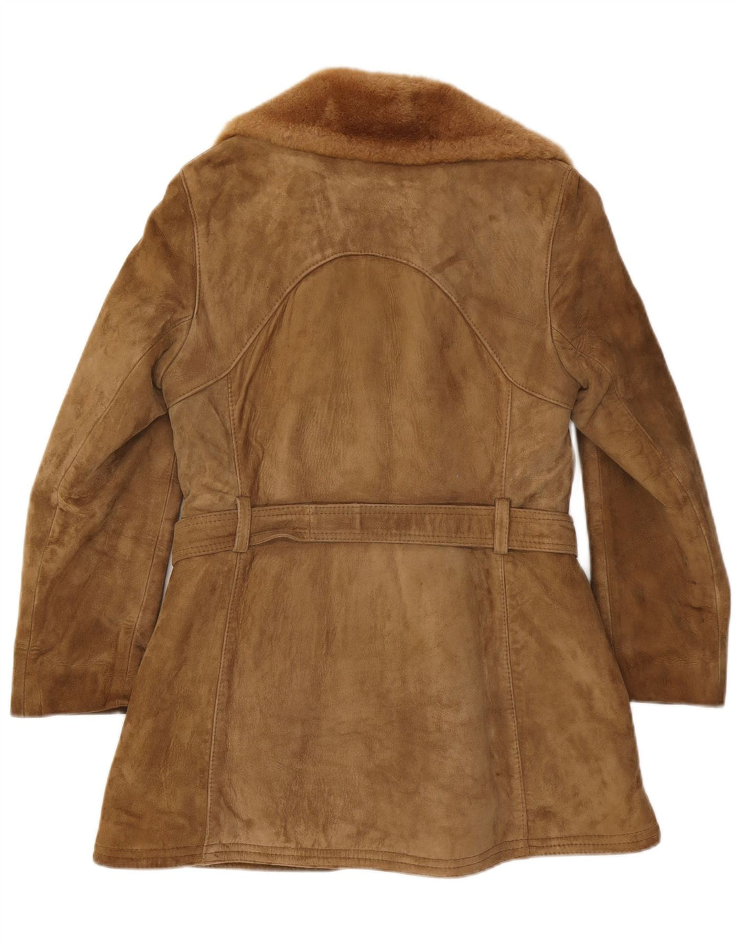 Vintage Dame Shearling Coat UK 12 Medium Beige
