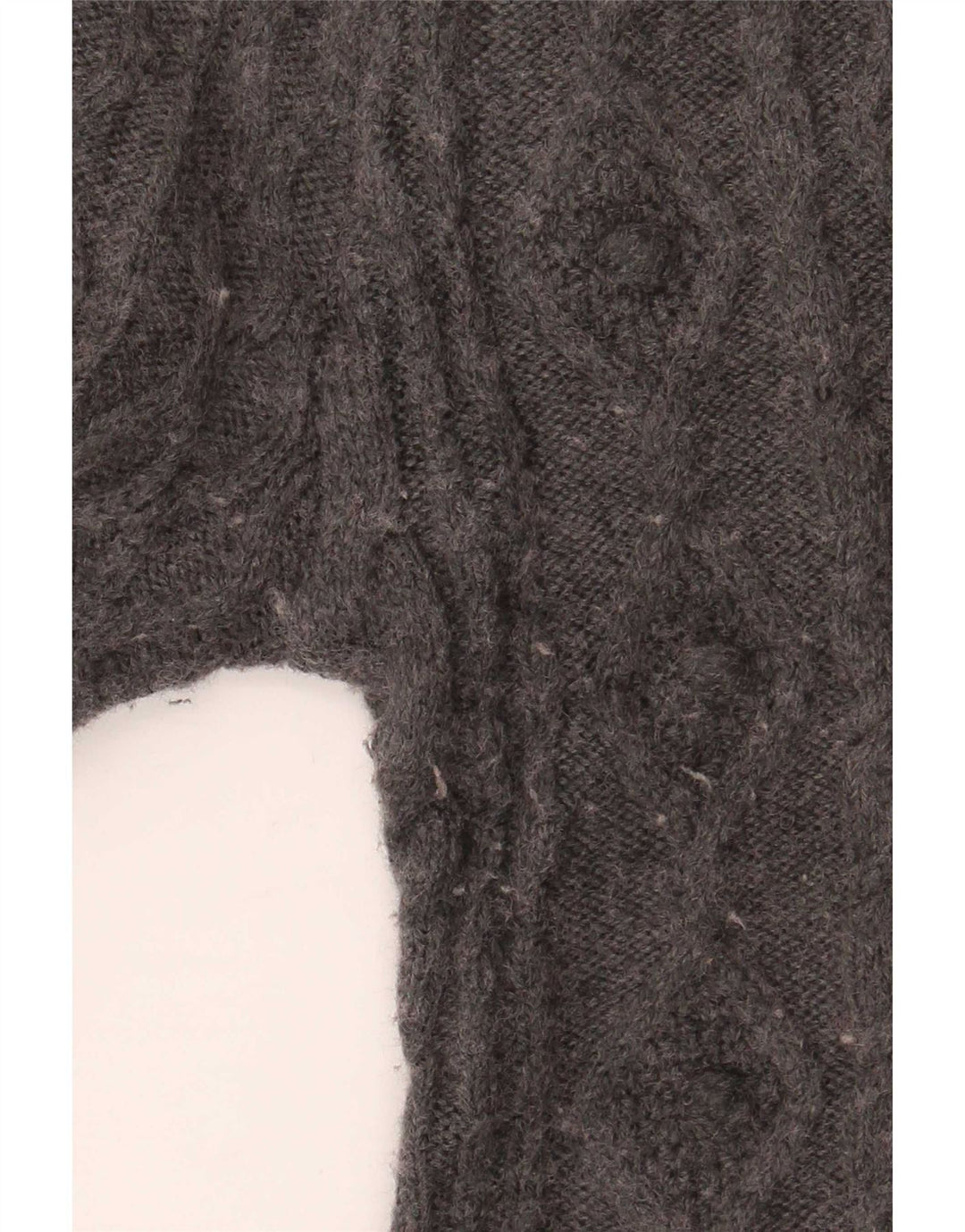 Zara Dame Cardigan Sweater UK 14 Stor Grå Akryl