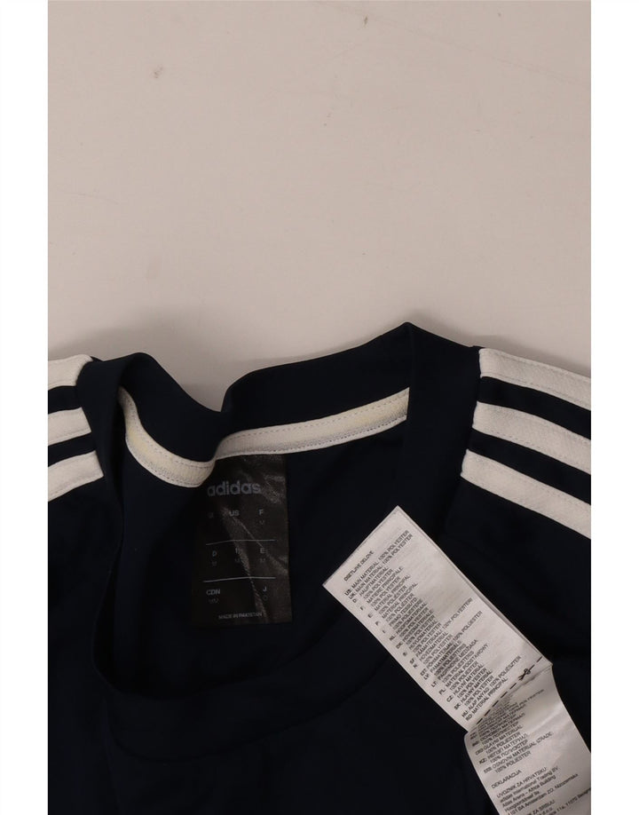 ADIDAS Herre Climalite T-Shirt Top Medium Marineblå Polyester