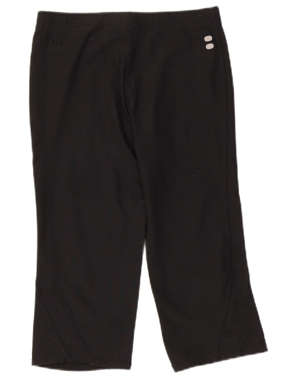 Nike Dame Capri Leggings UK 10/12 Medium Black Polyester