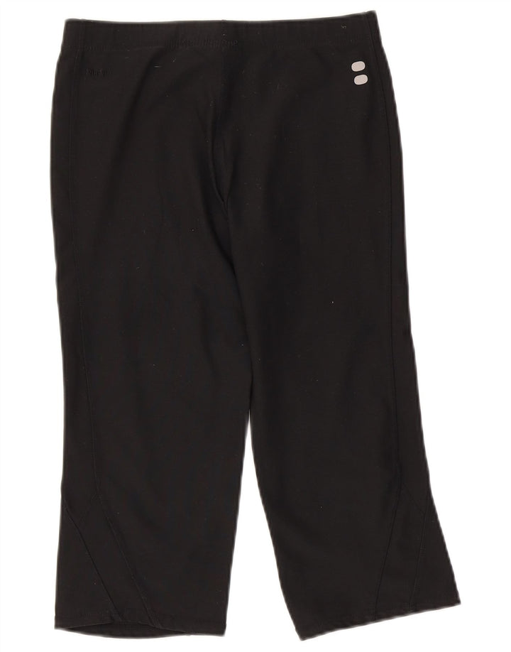 Nike Dame Capri Leggings UK 10/12 Medium Black Polyester