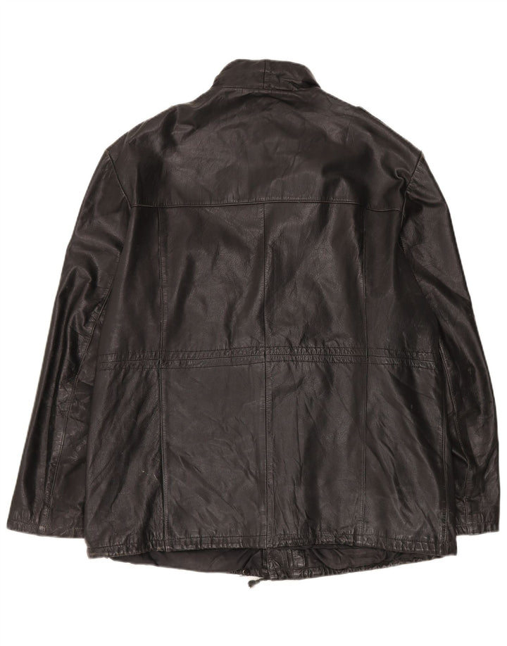 Vintage herre læderjakke UK 42 XL sort læder