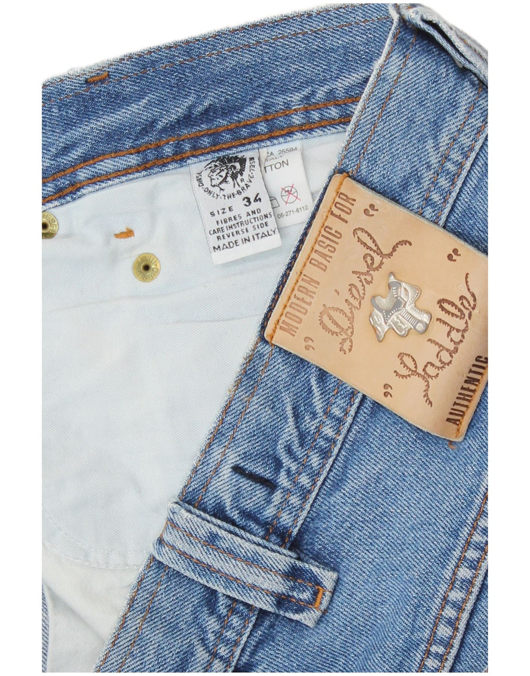 Diesel Straight Jeans til mænd W34 L32 Blå