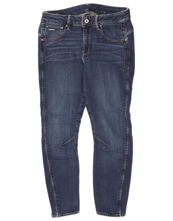 G Star Dame 3D Arc Crop Skinny Jeans W30 L26 Blå Bomuld