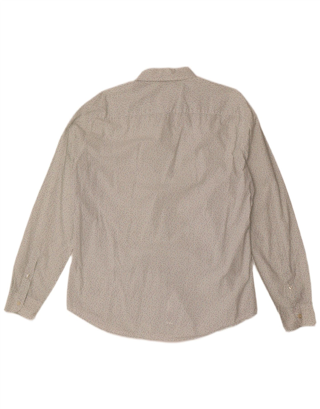 BENETTON Herre Slim Fit Skjorte Stor hvid plettet
