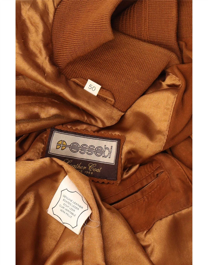 Essebi Herre Ruskind Bomber Jacket EU 50 Large Beige Læder