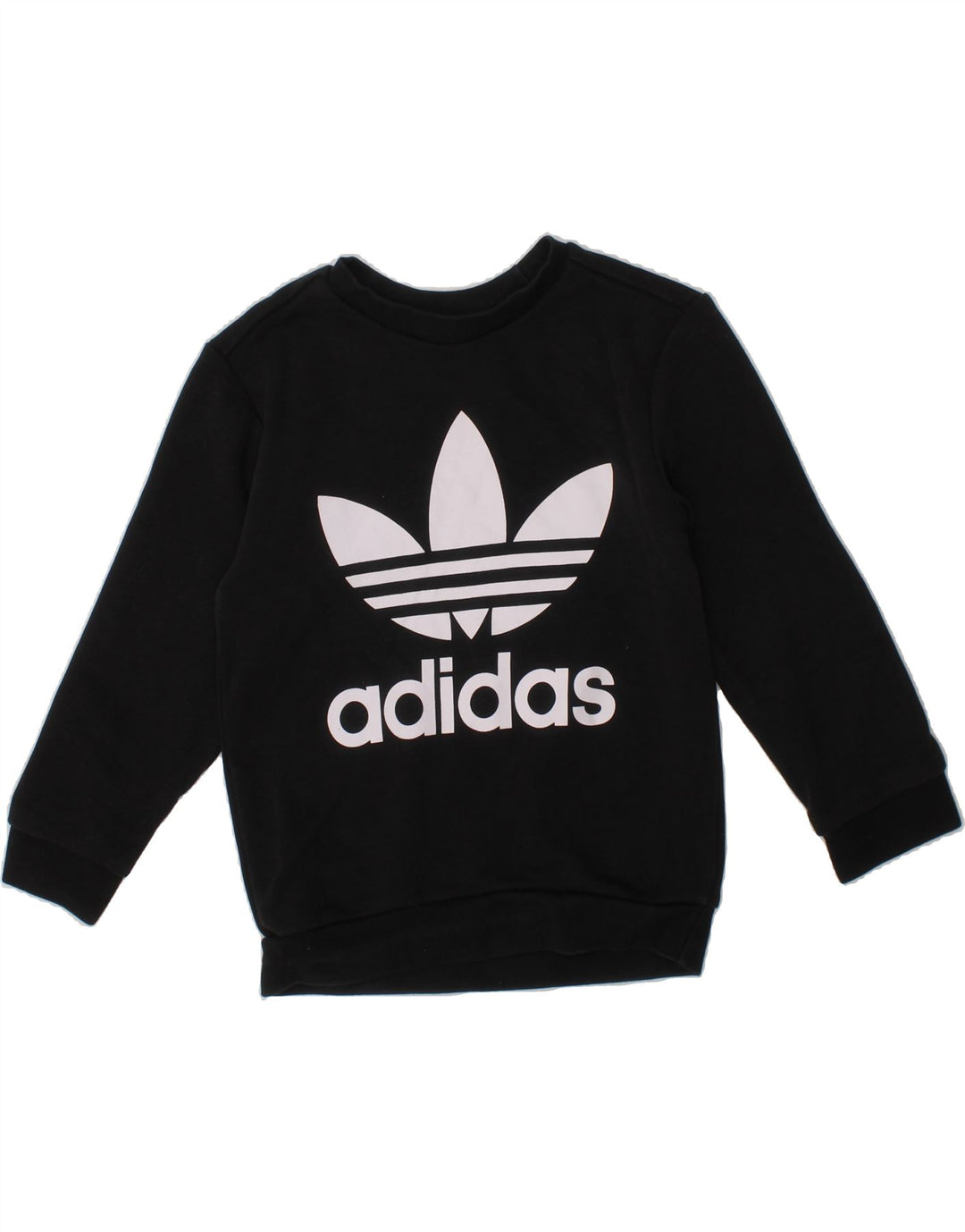 ADIDAS Boys Graphic Sweatshirt Jumper 3-4 Years Black Cotton Vintage Adidas and Second-Hand Adidas from Messina Hembry 