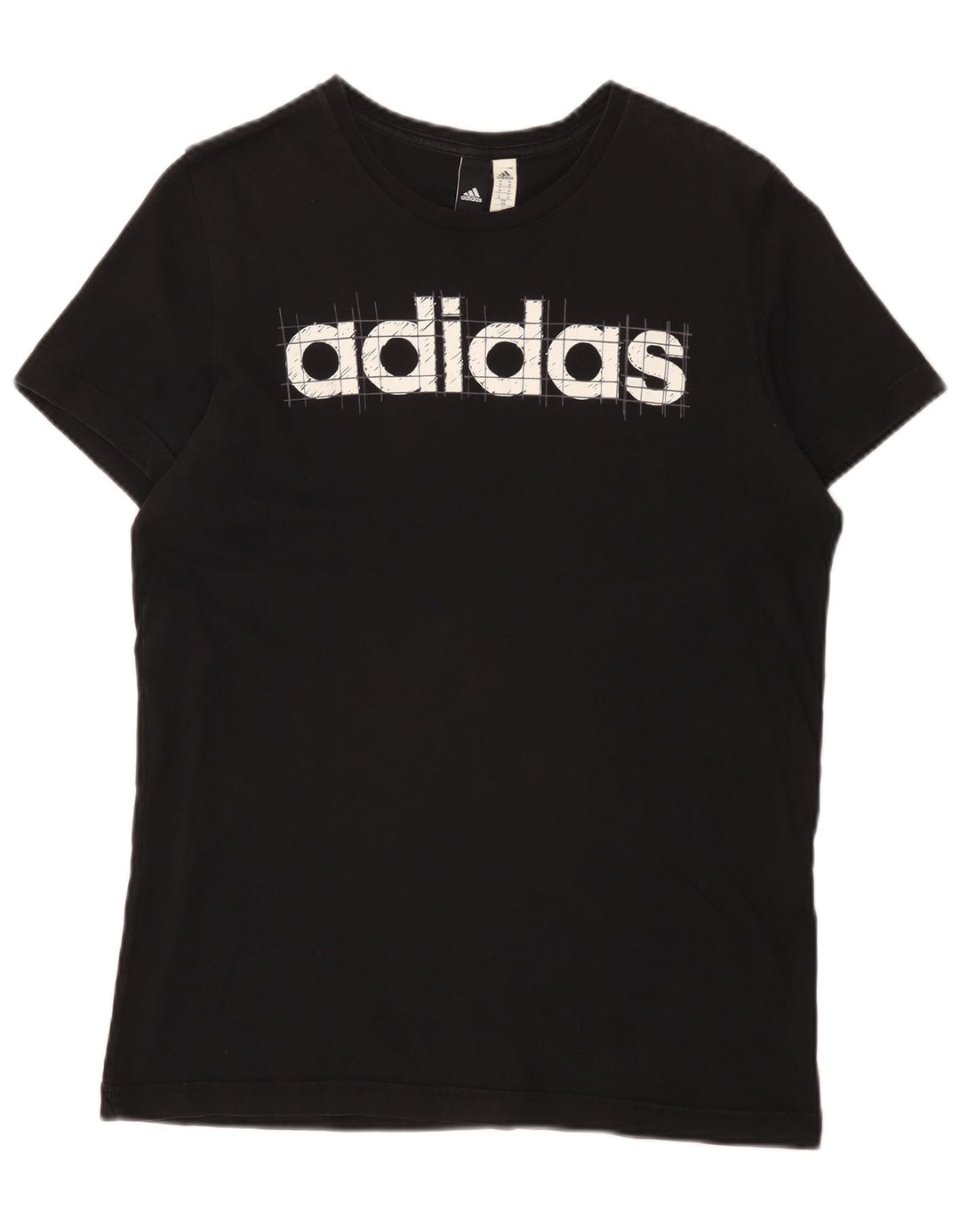 Adidas Herre grafisk T-shirt Top Medium Sort Bomuld