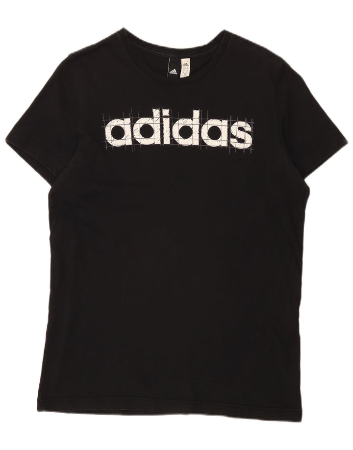 Adidas Herre grafisk T-shirt Top Medium Sort Bomuld