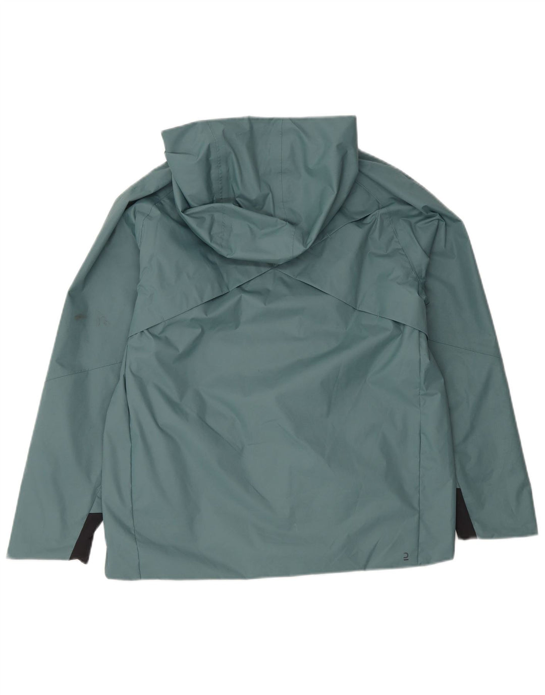 DECATHLON drenge Quechua regnjakke med hætte 12-13 år grøn polyester