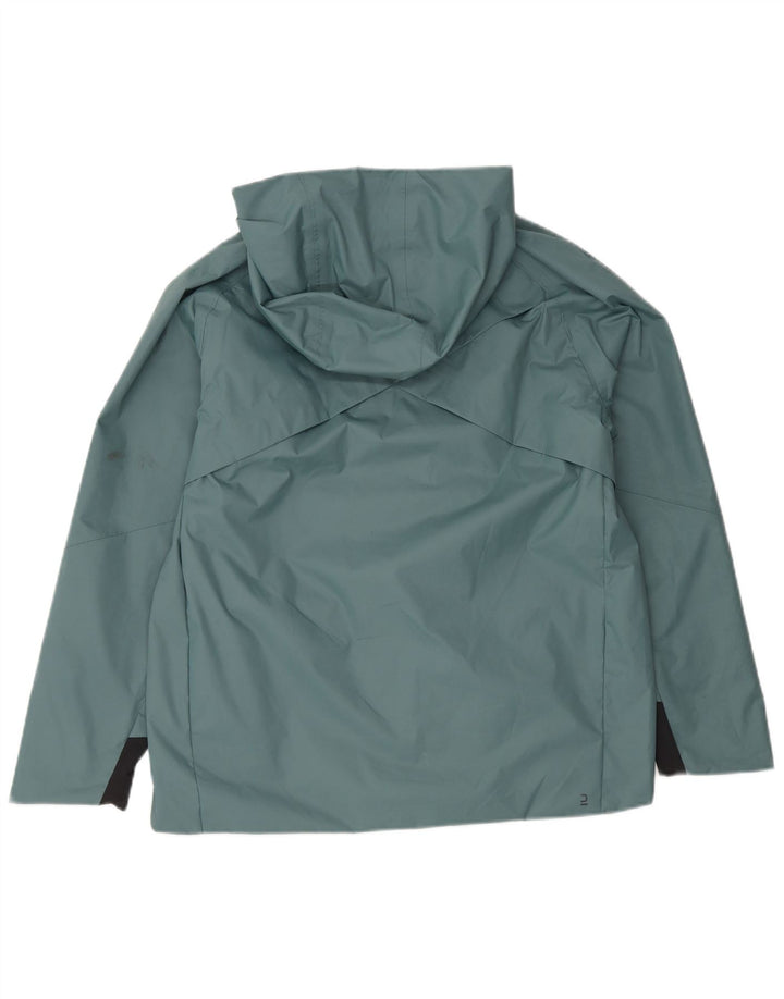 DECATHLON drenge Quechua regnjakke med hætte 12-13 år grøn polyester