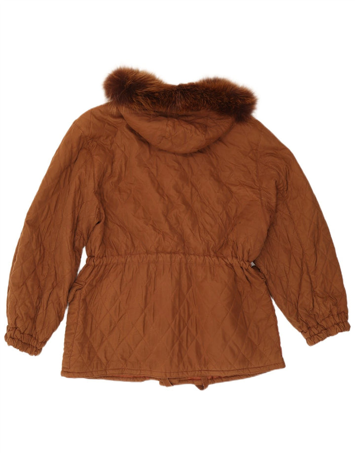 Ileana Zara Dame Oversized Hættejakke IT 40 Lille Brun
