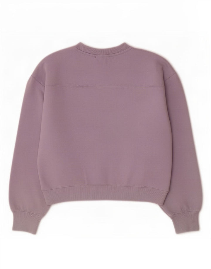Zara Dame Sweatshirt Jumper UK 10 Small Purple Polyester