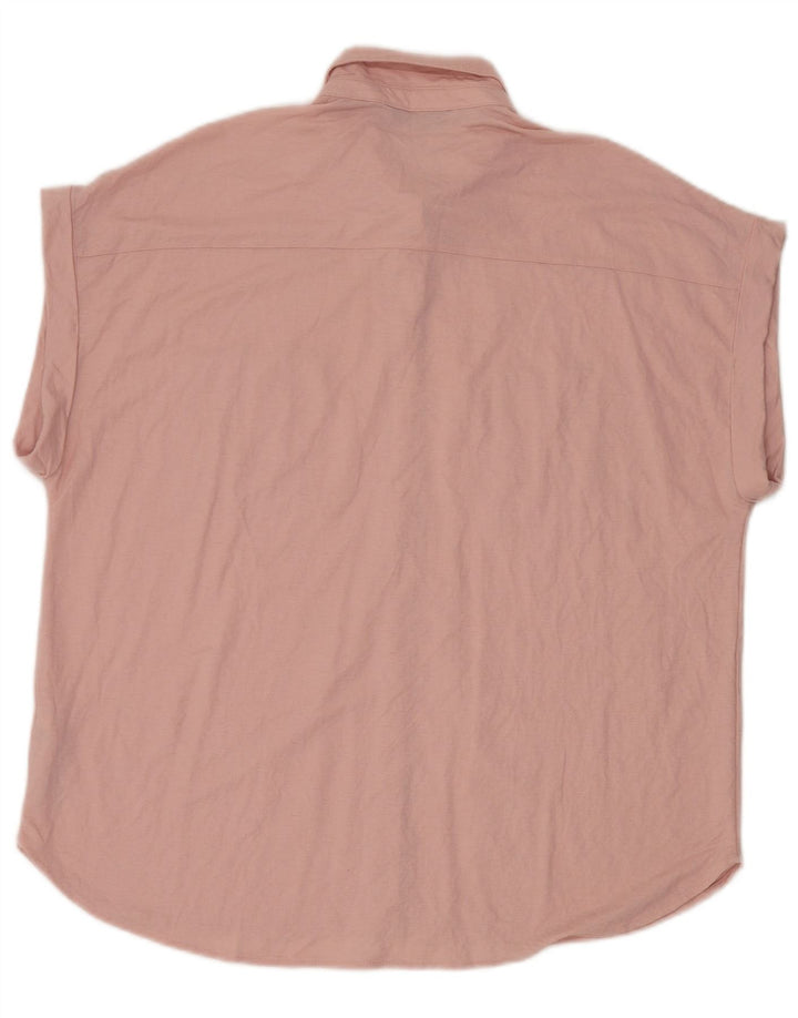 Marks & Spencer Kortærmet Oversized skjorte til kvinder UK 14 Large Pink