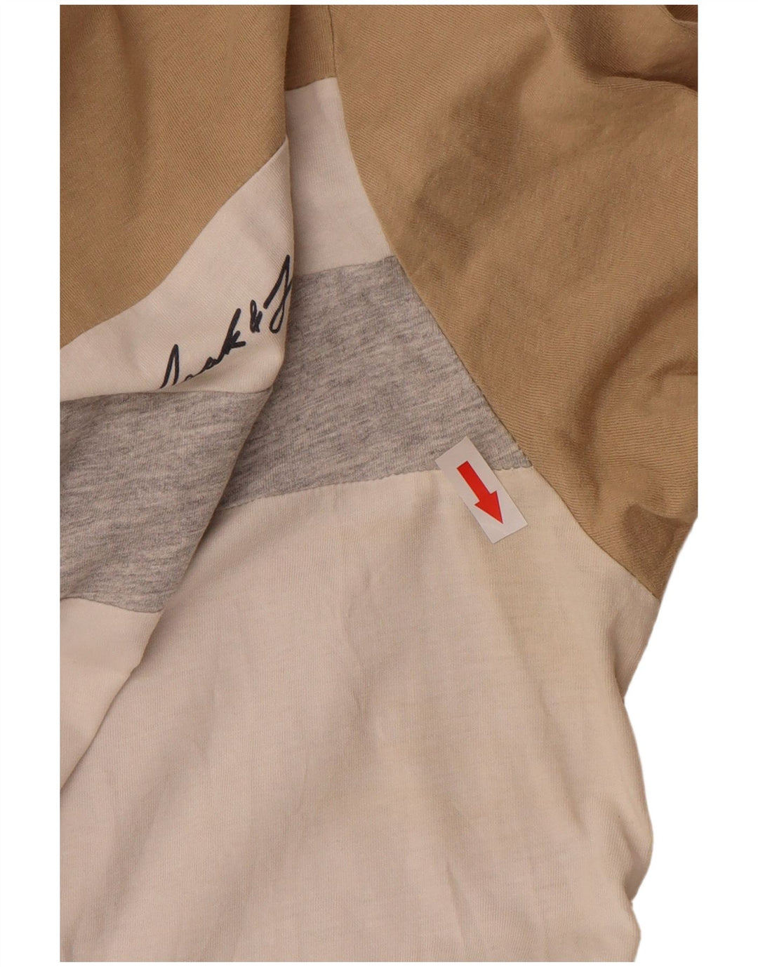 JACK & JONES Herre T-shirt Top Medium White Colourblock Bomuld