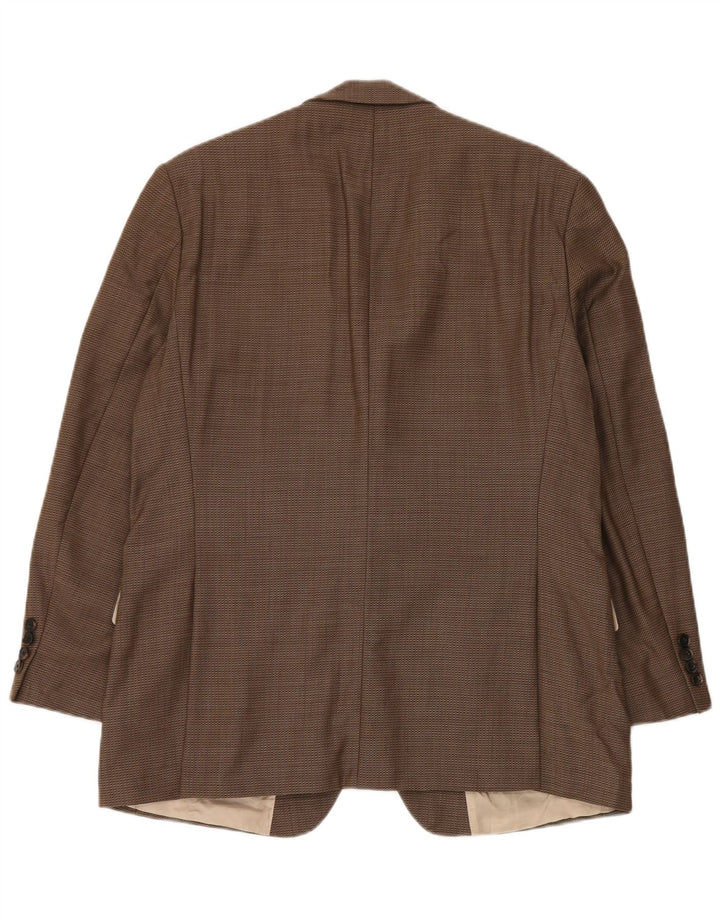 Hugo Boss Herre 2-knaps blazerjakke US 42 XL Brun ternet Virgin Wool