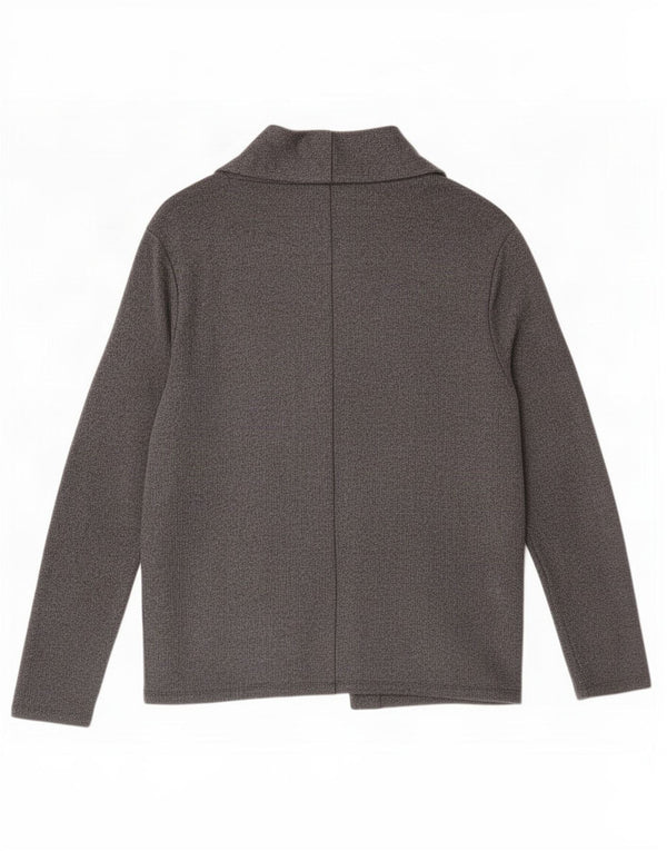 Zara Herre Open Cardigan Sweater XL Grå Bomuld