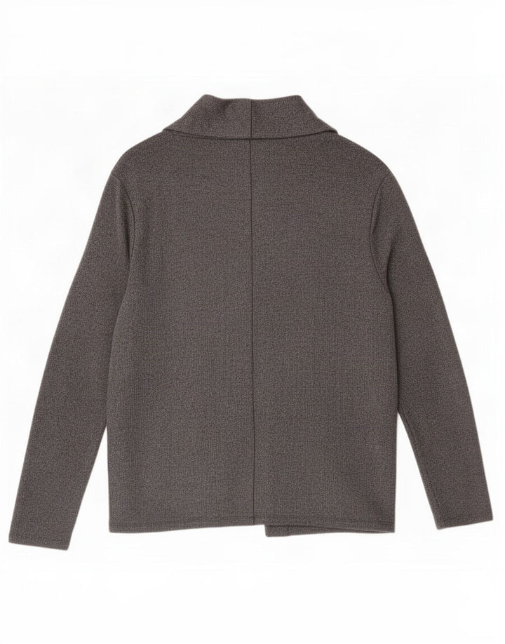 Zara Herre Open Cardigan Sweater XL Grå Bomuld