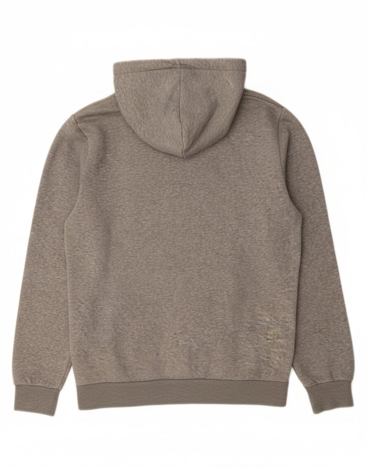 PUMA Mens Graphic Hoodie Jumper Medium Grey Cotton