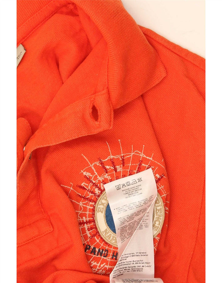 Napapijri Herre grafisk poloshirt Medium Orange Bomuld