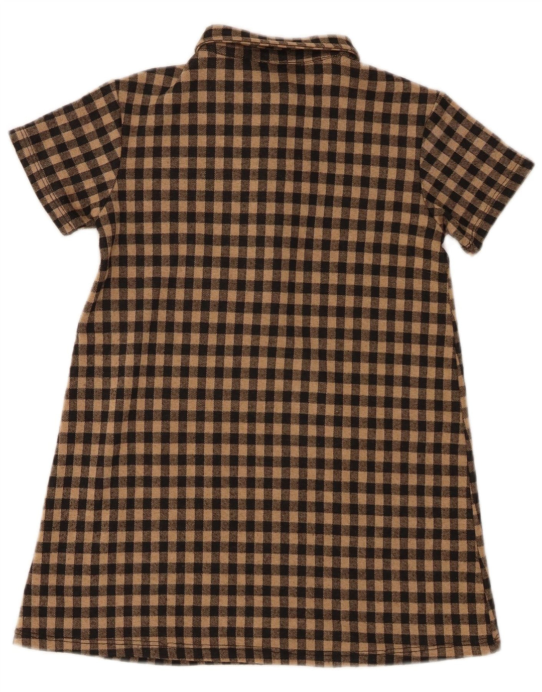 Zara Piger Kortærmet Pullover Skjortekjole 7-8 år Brun Gingham