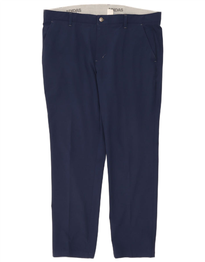 Adidas Slim Chino-bukser til mænd W38 L30 Marineblå polyester