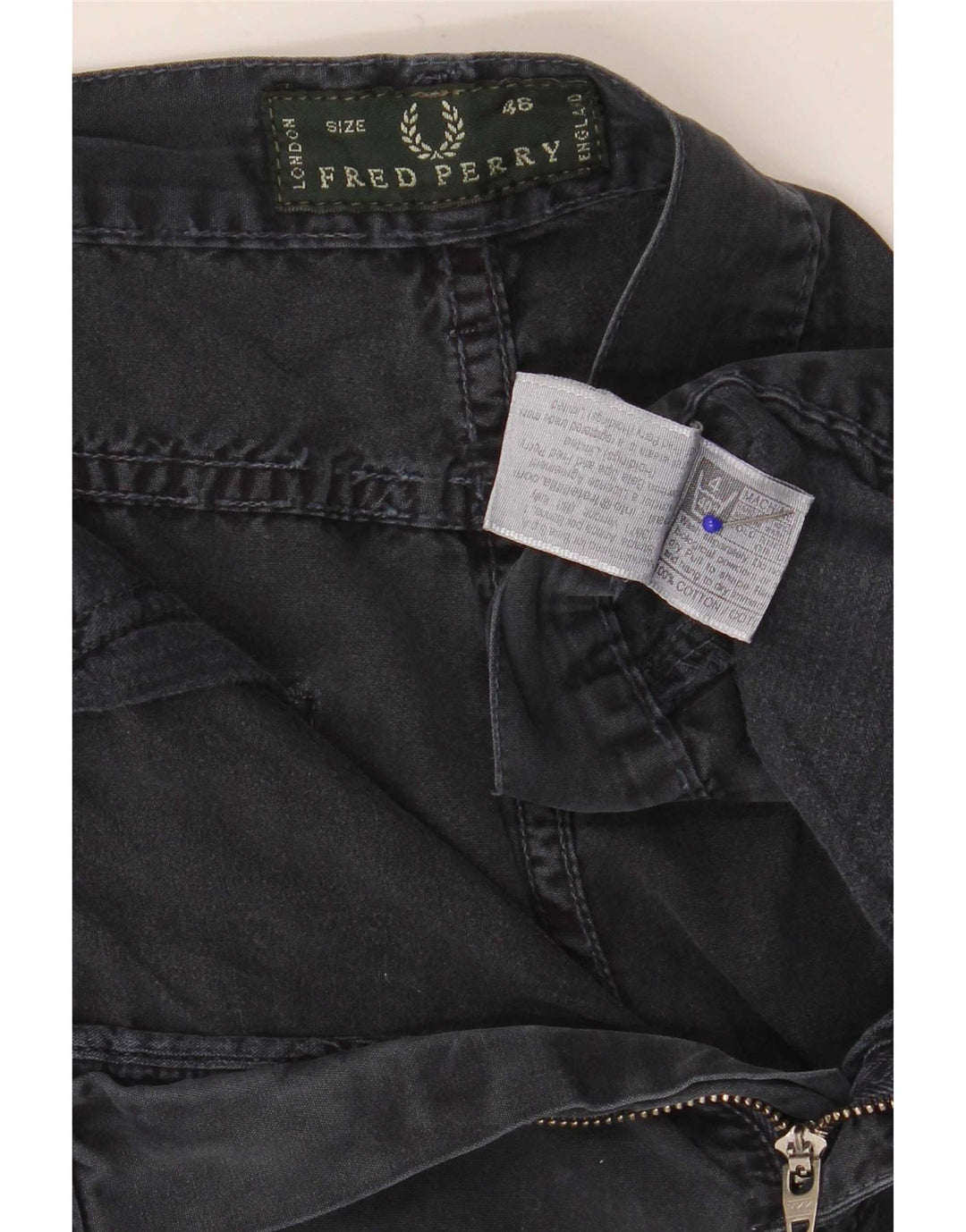 Fred Perry Herre Casual Shorts IT 46 Small W30 Marineblå Bomuld