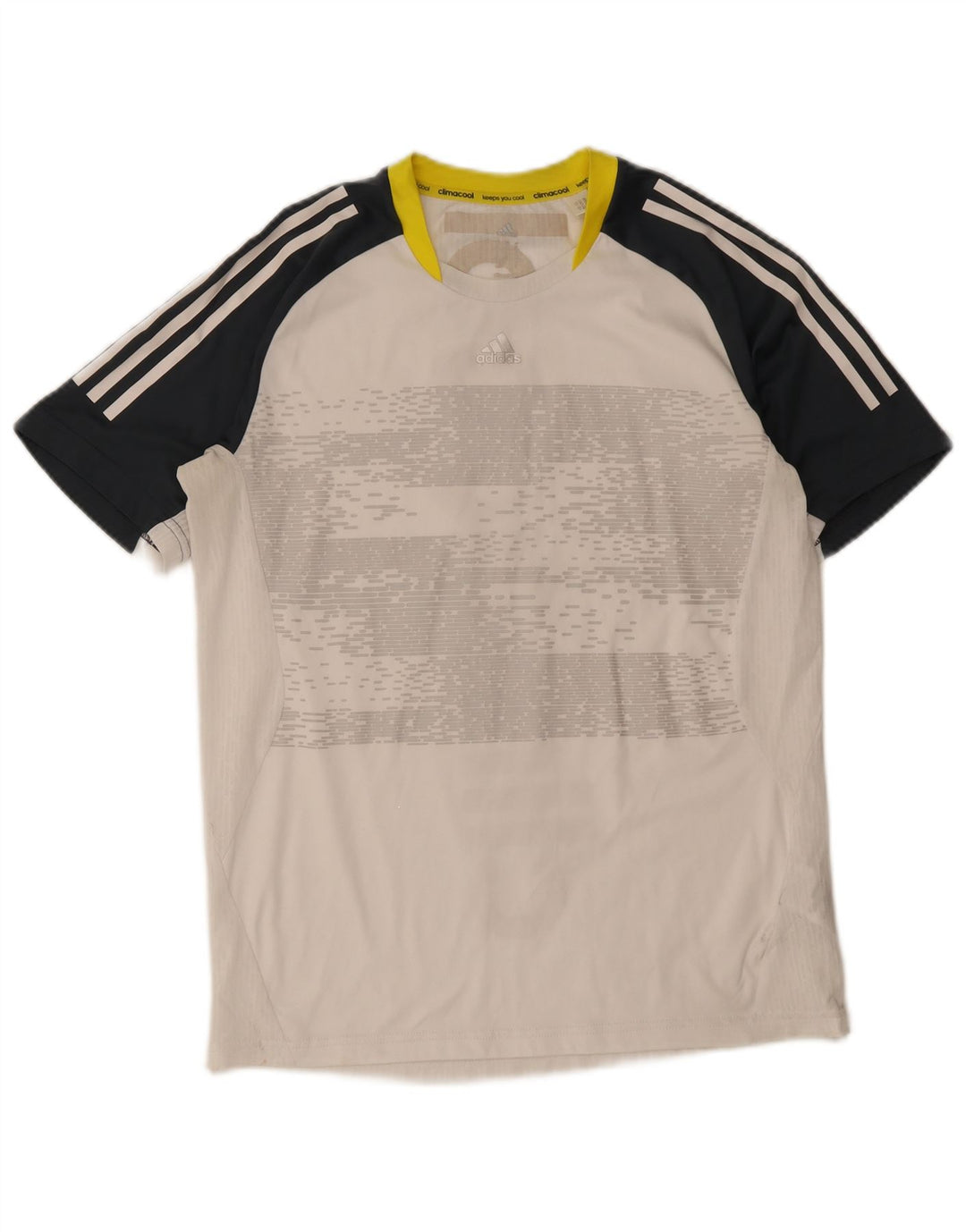 Adidas Herre Climacool Grafisk T-Shirt Top Medium White Colourblock