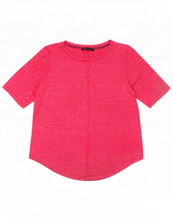 Marks & Spencer T-shirt top til kvinder UK 12 Medium Pink Flecked Viscose