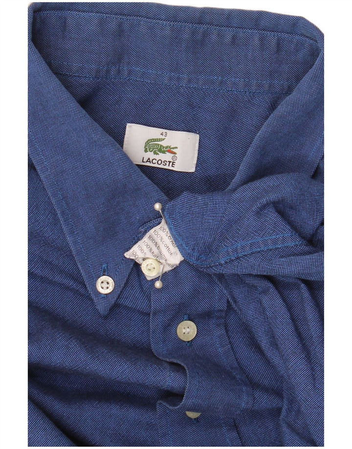 Lacoste Herreskjorte str. 43 XL Blå Bomuld
