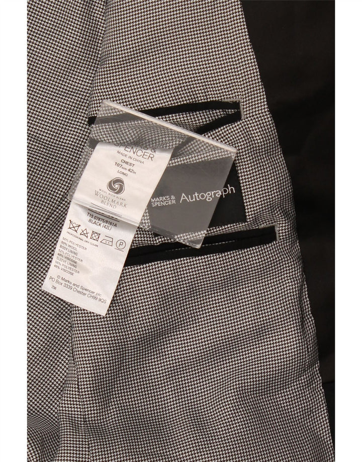 Marks & Spencer Herre Autograph 2 Button Blazer Jacket UK 42 XL Sort